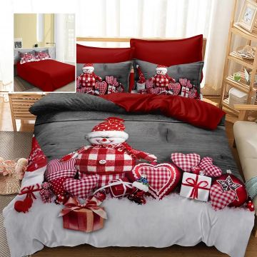 Lenjerie pat finet 3d 6 piese craciun f-xmas78