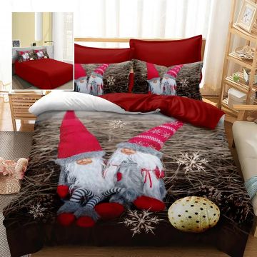 Lenjerie pat finet 3d 6 piese craciun f-xmas79