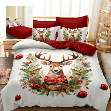 Lenjerie pat finet 3d 6 piese craciun f-xmas83