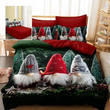 Lenjerie pat finet 3d 6 piese craciun f-xmas88