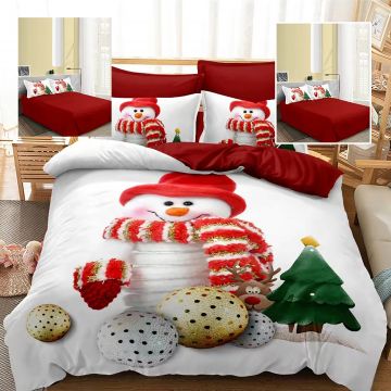 Lenjerie pat finet 3d 6 piese craciun f-xmas94