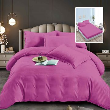 Lenjerii de pat damasc-policoton 6 piese cu husa (6dph28)