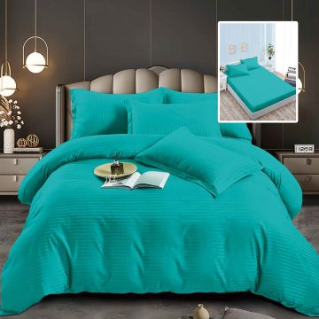 Lenjerii de pat damasc-policoton 6 piese cu husa (6dph30)