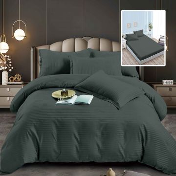 Lenjerii de pat damasc-policoton 6 piese cu husa (6dph32)