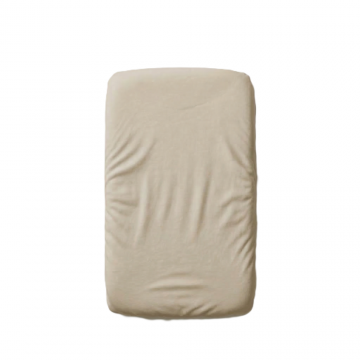 Cearceaf 2 in 1 impermeabil din bumbac organic 90x50 cm Twindeco Bej