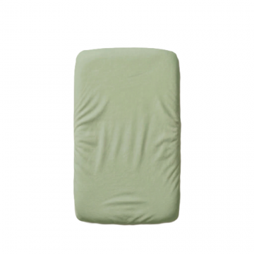 Cearceaf 2 in 1 impermeabil din bumbac organic 90x50 cm Twindeco Menta