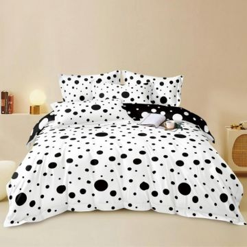 Lenjerie 1 Persoana Black Dots (Finet)