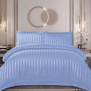 Lenjerie cu elastic 160x200 cm, Damasc, Rebra Bleu, 4 Piese (Finet)