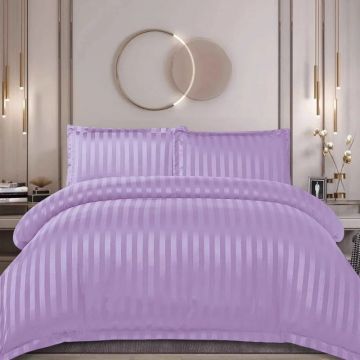 Lenjerie cu elastic 160x200 cm, Damasc, Rebra Mov, 4 Piese (Finet)