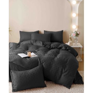 Lenjerie de Pat Dublu Jacquard Finetat Premium, 6 Piese, 230x250 cm