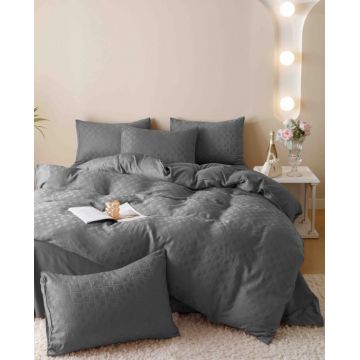 Lenjerie de Pat Dublu Jacquard Finetat Premium, 6 Piese, 230x250 cm