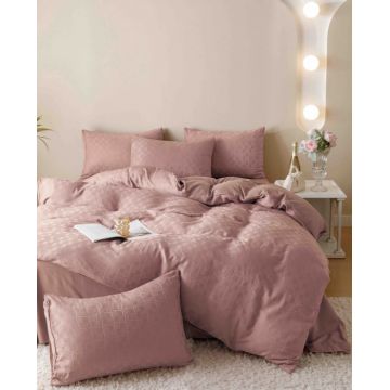 Lenjerie de Pat Dublu Jacquard Finetat Premium, 6 Piese, 230x250 cm