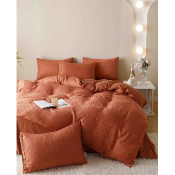 Lenjerie de Pat Dublu Jacquard Finetat Premium, 6 Piese, 230x250 cm