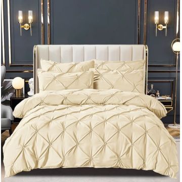 Lenjerie de Pat Finet Premium, 6 Piese, cu Pliuri Brodate