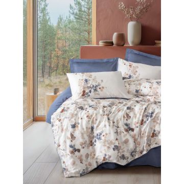 Lenjerie de pat pentru o persoana (DE), L'essentiel Maison, Nebulae, Indigo