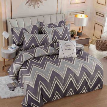 Lenjerie Finet 6 Piese cu Elastic 180x200, Classic Stripes