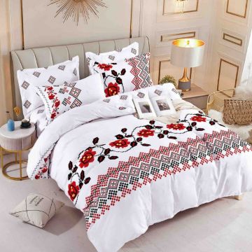 Lenjerie Finet 6 Piese cu Elastic 180x200, Ethnic v4