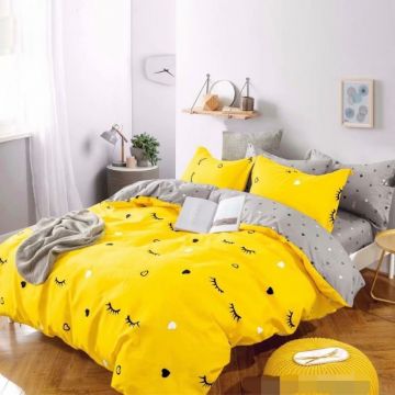 Lenjerie Finet 6 Piese cu Elastic 180x200, Golden Sleep