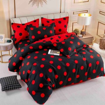 Lenjerie Finet 6 Piese cu Elastic 180x200, Midnight Hearts