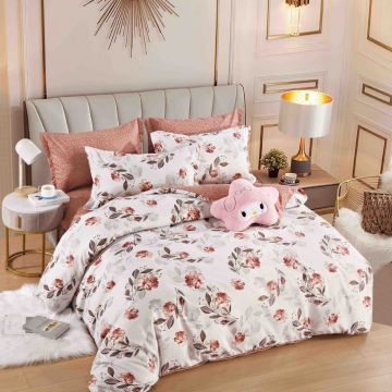 Lenjerie Finet 6 Piese cu Elastic 180x200, Rose Garden