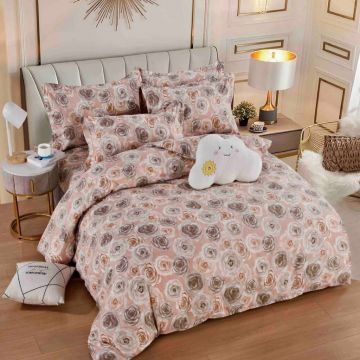 Lenjerie Finet 6 Piese cu Elastic 180x200, Small Floral