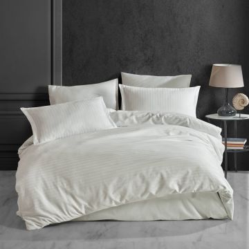 Lenjerie Stripe Satin V1 Crem (Satin Deluxe)