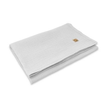 Paturica moale, Qmini, 75x100 cm, Din muselina dubla, Grey
