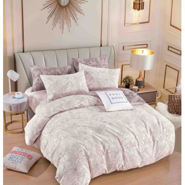 Set Lenjerie de Pat Finet 6 Piese, Bumbac Finet, Fara Elastic ,   Lavender Botanica