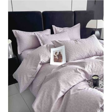 Set Lenjerie de Pat Finet 6 Piese, Bumbac Finet, Fara Elastic ,   Rose Whisper