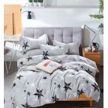 Set Lenjerie de Pat Finet 6 Piese, Bumbac Finet, Fara Elastic ,   Urban Stars