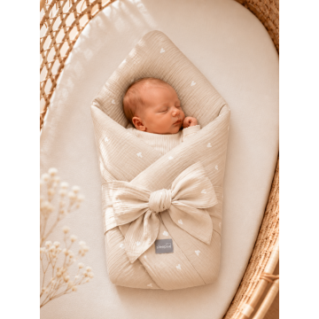 Wrap din bumbac Babyhorn pentru nou nascuti Love Sleepee