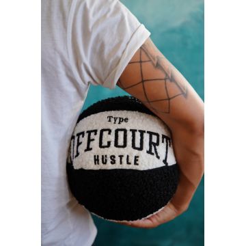 Husa de perna, Basketball, 25x25x25 cm, 75% RECYCLED POLYESTER/25% POLYESTER, Alb/Negru