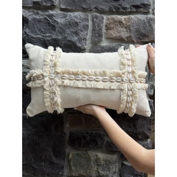 Husa de perna, Den001, 30x50 cm, 75% BUMBAC/25% SCOICI DE MARE, Bej