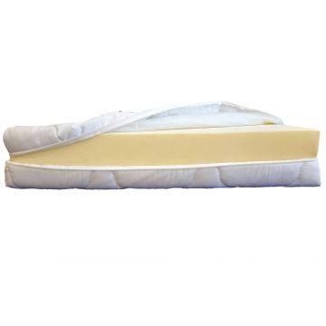 Husa saltea 100x190x16, bumbac, matlasata, lavabila, detasabila, cu fermoar 4 laturi