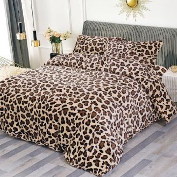 Lenjerie cu elastic 180x200 Leopard (Cocolino)