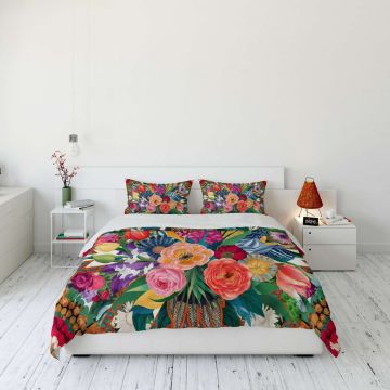 Lenjerie de pat dubla (FR), L'essentiel Maison, FLW_DVT25-15, Multicolor