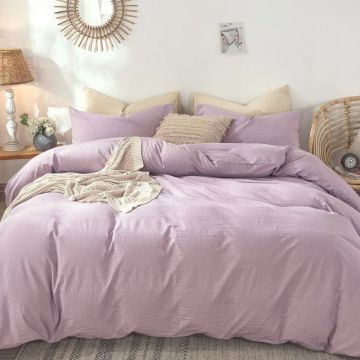 Lenjerie de pat Percale 2PXXL, 4 piese, cearceaf pat clasic 240cm x 260cm, cearceaf pilota 200cm x 230cm, 2 fete perna 50 x 70, ROZ