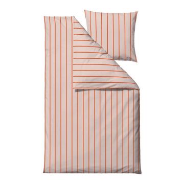 Lenjerie de pat roz din bumbac organic pentru pat de o persoană 140x200 cm Echo – Södahl