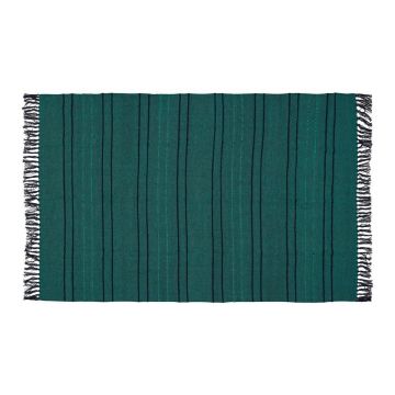 Pătură verde din bumbac 140x200 cm Tap – Hübsch
