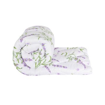 Pilota matlasata Lavanda Confort Somnart, 140x200 cm, 500 g, microfibra, iarna, foarte groasa