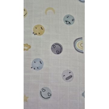 Scutec din muselina 80x80 cm Kreis Design Smile