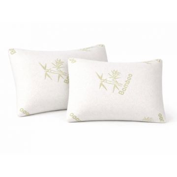 Set 2 perne Bamboo Memory Somnart, husa detasabila bambus, 50x70 cm