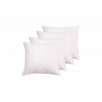 Set 4 perne matlasate Somnart, 70x70 cm, microfibra cu fibre de carbon