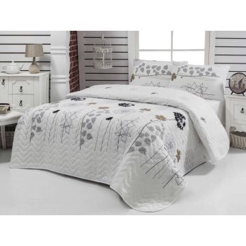 Set Lenjerie de pat double, Alb, 220x200 cm - Alb