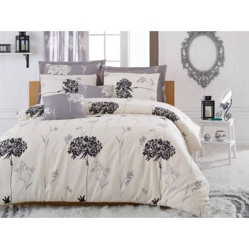 Set Lenjerie de pat double, Bej, 200x220 cm - Bej