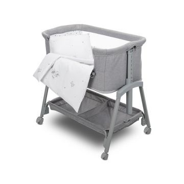Set lenjerie pat 5 piese bumbac ranforce Eva Giraffe White