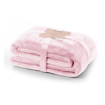 Pătură din microfibră Decoking Mic, 200 x 220 cm, roz deschis