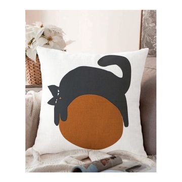 Față de pernă din amestec de bumbac Minimalist Cushion Covers Kitty, 55 x 55 cm