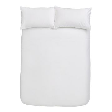 Lenjerie de pat din bumbac satinat Bianca Luxury, 220 x 230 cm, alb