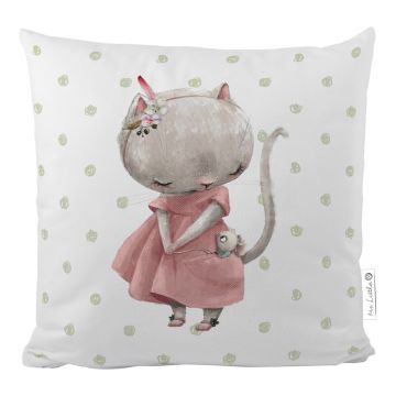 Pernă din bumbac pentru bebeluș Butter Kings Mouse, 45 x 45 cm Pernă din bumbac pentru bebeluș Butter Kings Mouse, 45 x 45 cm